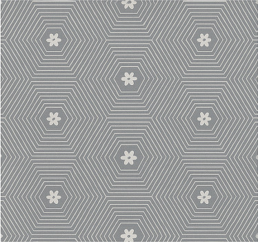 Rollo Fenster Jugenzimmer graues sechseck geometrisch - TenStickers