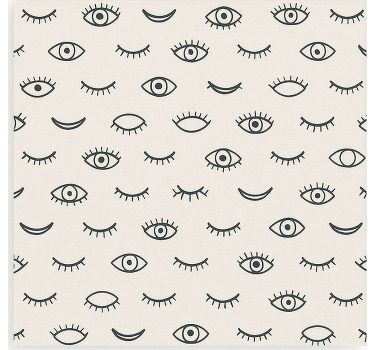 Rollo Fenster Jugenzimmer wimpern-augen-muster - TenStickers