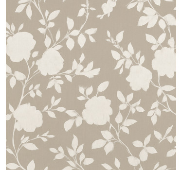 Store enrouleur pour chambre ado fleurs beiges gracieuses - TenStickers