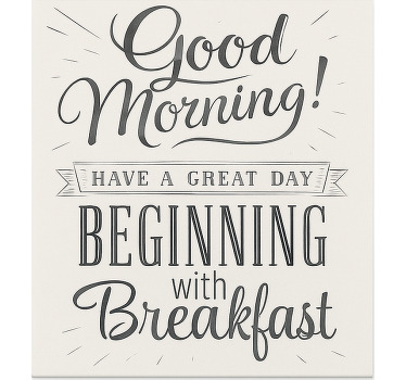 Store enrouleur salle à manger bonjour petit déjeuner - TenStickers