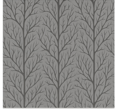 Store enrouleur salle à manger arbres de la forêt grise - TenStickers