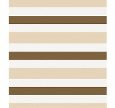 Store enrouleur salle à manger motif à rayures marron beige - TenStickers