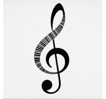 Store enrouleur pour chambre ado note de musique - TenStickers