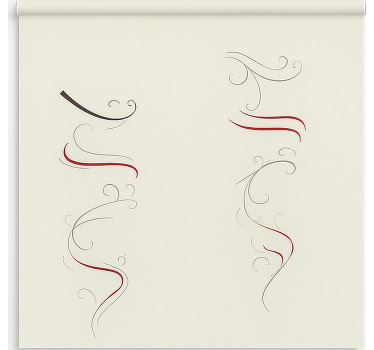 Skandynawska roleta abstrakcyjny kwiatowy spiralny wzór - TenStickers