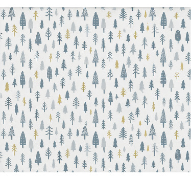 Pohjoismainen rullaverho talvinen metsänäkymä - Tenstickers