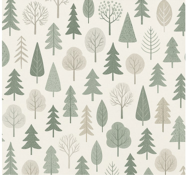 Tenda a rullo stile nordico foresta scandinava calma - TenStickers