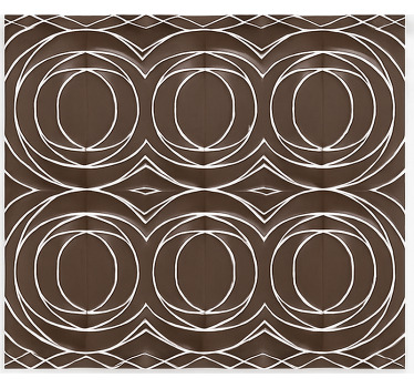 Tenda a rullo stile nordico cerchi moderni intrecciati - TenStickers