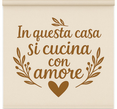 Tenda a rullo cucina cucina con amore - TenStickers
