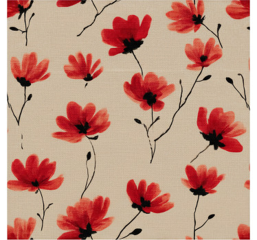 Store enrouleur floral coquelicots aquarelle - TenStickers
