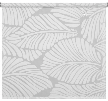 Store enrouleur fleurs et de plantes feuilles blanches - TenStickers