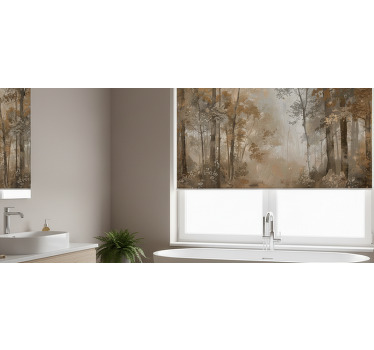 Tree blind amber autumn grove - TenStickers