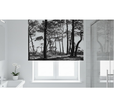 Ink pine forest tree blind - TenStickers