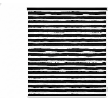 Fenster rollo modern schwarz weiß streifen - TenStickers