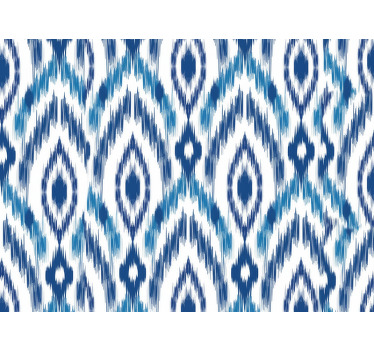 Rollo fenster mit muster in blauem ikat-muster - TenStickers