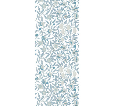 Bathroom blind with blue floral victorian design - TenStickers