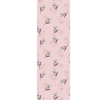 Roleta do kancelárie biele ľalie na ružovom pozadí - Tenstickers