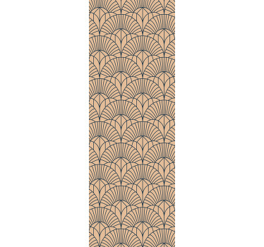 Toile fenêtre bureau motif abstrait beige - TenStickers