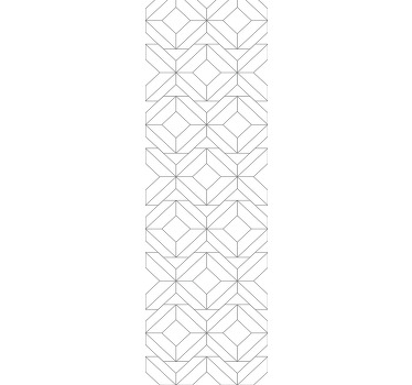 Toile fenêtre bureau motif géométrique blanc - TenStickers