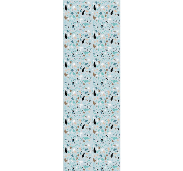 Rullegardin spisestue lyseblå terrazzoeffekt - Tenstickers