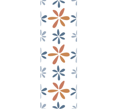 Rullegardin spisestue med blomstrete geometriske mønstre - Tenstickers