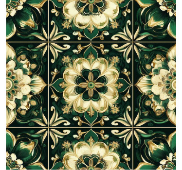 Estor enrollable cocina azulejos mosaico botánico - TenVinilo