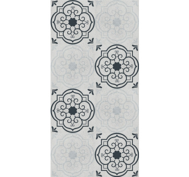 Estor enrollable cocina azulejos grises elegantes - TenVinilo