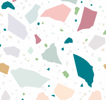 Estor enrollable cocina terrazzo geométrico colorido - TenVinilo