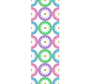 Rollo fenster küche mit gänseblümchen-muster - TenStickers