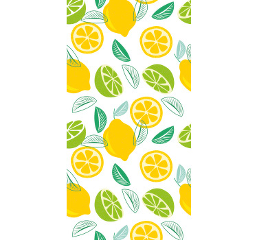 Rollo fenster küche mit zitrusmotiv - TenStickers