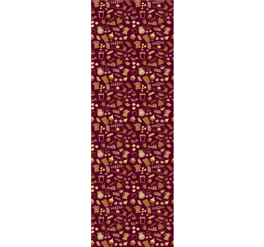 Estor enrollable cocina patrón de bebidas - TenVinilo