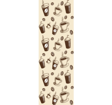 Estor enrollable cocina diseño de café - TenVinilo