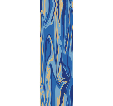 Rollo fenster küche in blau-goldenem marmor - TenStickers