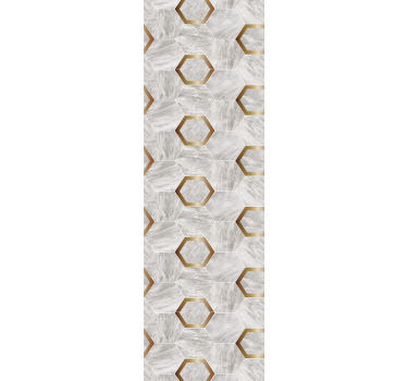 Estor enrollable cocina patrones hexagonales dorados - TenVinilo