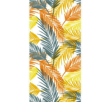 Rolgordijn keuken palmbladeren tropisch patroon - TenStickers