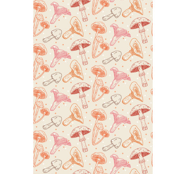 Rollo fenster küche set aus aquarellpilzen - TenStickers