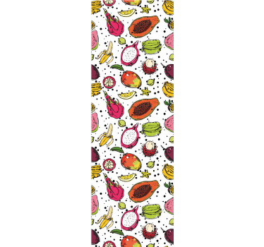 Rollo fenster küche mit bunten exotischen früchten - TenStickers