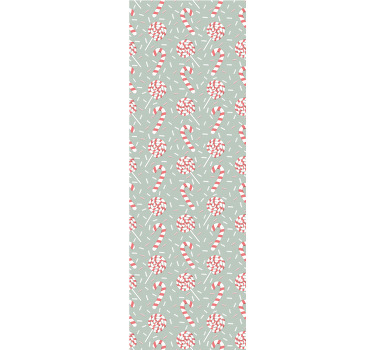 Rollo fenster küche rote weihnachtsbonbons - TenStickers