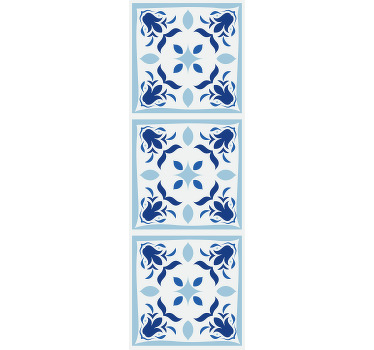 Blinds in a kitchen with typical portuguese tile flowers - TenStickers