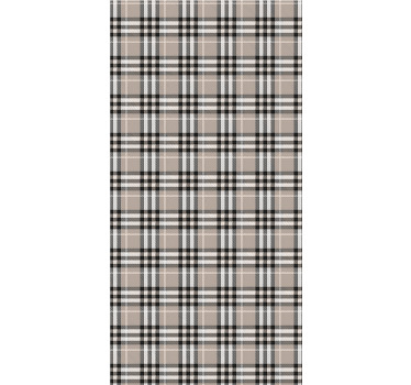 Cortina roller cocina patrón tartán escocés gris - TenVinilo