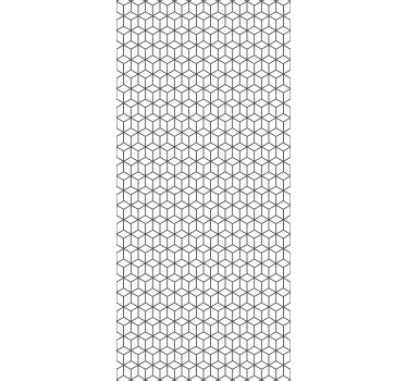 Cortina roller cocina cubos con borde nórdico - TenVinilo