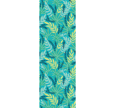 Cortina roller cocina estampado tropical azul - TenVinilo