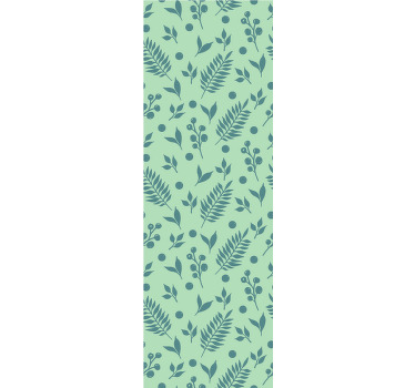 Blinds in a kitchen green leaves on green - TenStickers