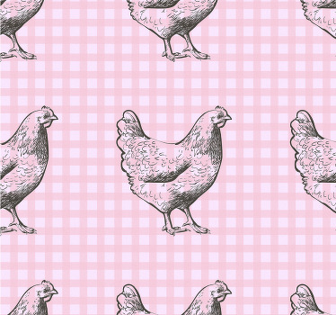 Hen patterned blinds in a kitchen - TenStickers