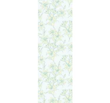 Rullegardin spisestue med liljer i vintage stil - Tenstickers