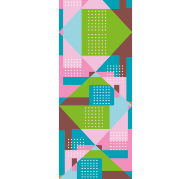 Rullegardin spisestue pastell geometrisk mønster - Tenstickers