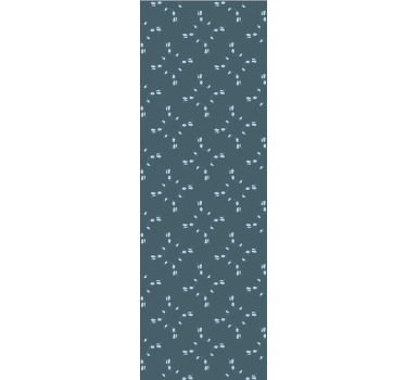 Rullegardin spisestue med blå magnolia mønster - Tenstickers