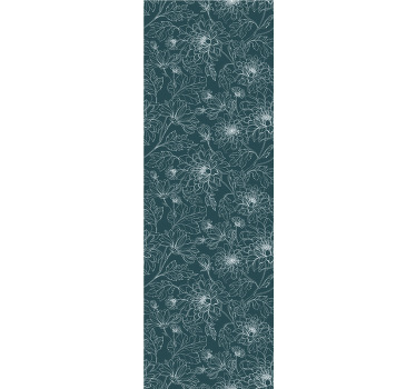 Rullegardin spisestue med hvite blomster - Tenstickers