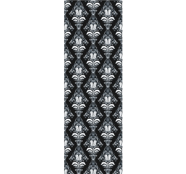 Rullegardin spisestue fransk provinsiell svart-hvitt mønster - Tenstickers