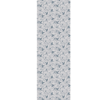 Rullegardin spisestue blomstrete blå hamptons mønster - Tenstickers