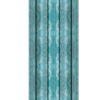 Rullegardin spisestue blå treverkseffekt - Tenstickers